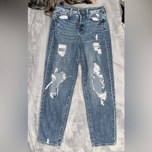 Distressed mom jeans!